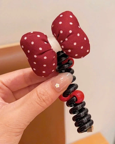 Royalfashion Hair Elastic Ribbon Coil with Bow
