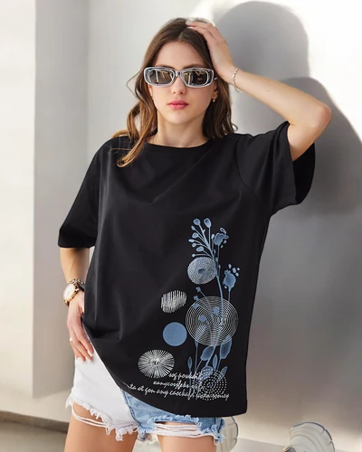Royalfashion Naiste Puuvillane T-särk Prindiga