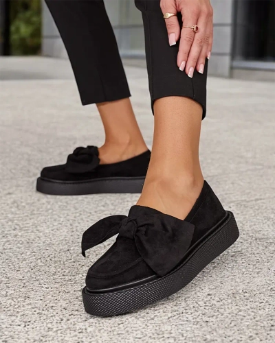 Royalfashion Women's half shoes with bow Eriz