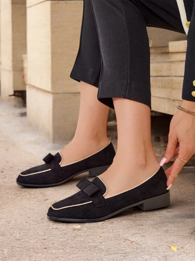 Royalfashion Femmes loafers avec un noeud Refenni