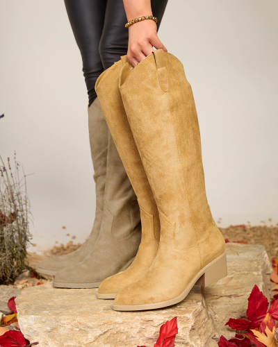 Royalfashion Women's insulated boots in camel Comfy Elegance