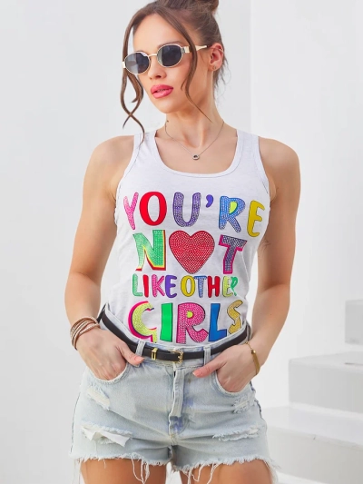 Женская хлопковая майка Royalfashion с бретелями и уникальными принтами