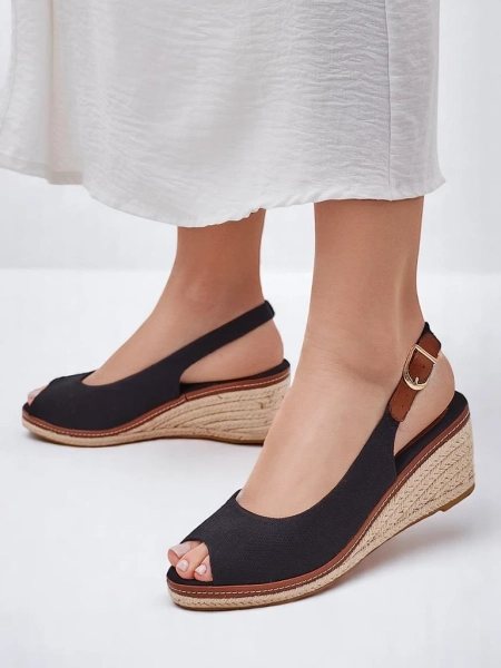 Royalfashion Women's wedge sandals without toes Tafenis