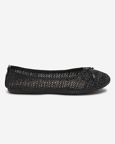 Black women's Wewo braided ballerinas - Footwear