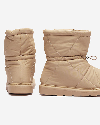 Light brown women's insulated boots a'la snow boots Kaliolen - Footwear