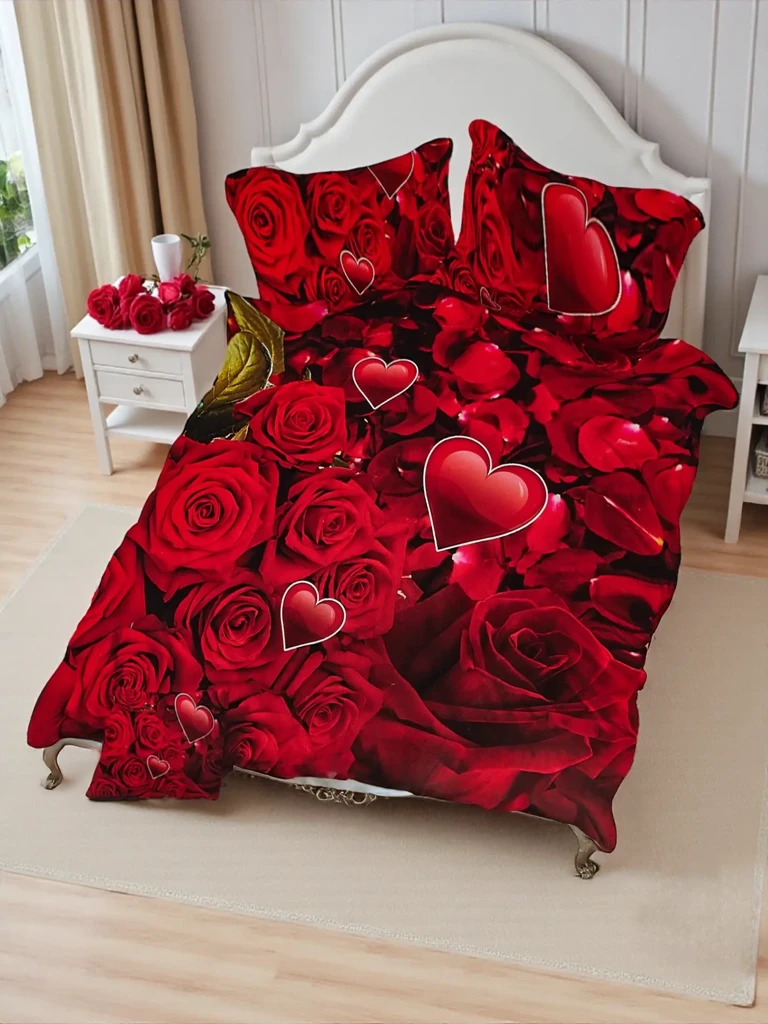 Royalfashion Mustriline voodipesu 180x200 komplekt 3 OSA