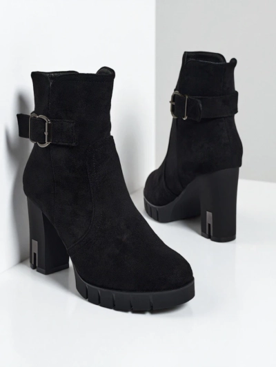 Women's Liravie Faux Suede Heeled Ankle Boots