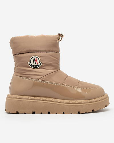 Royalfashion Women's slip-on snow boots in brown color Ireda