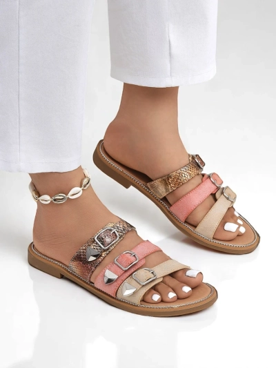 Royalfashion Women's Flat Snake Chic Flip-Flops