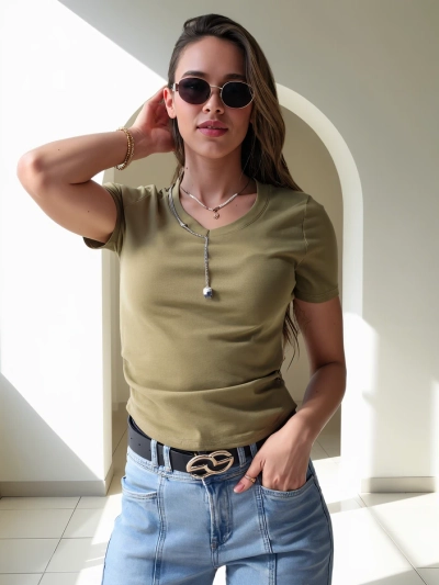 Royalfashion Women's Cotton Crop Top