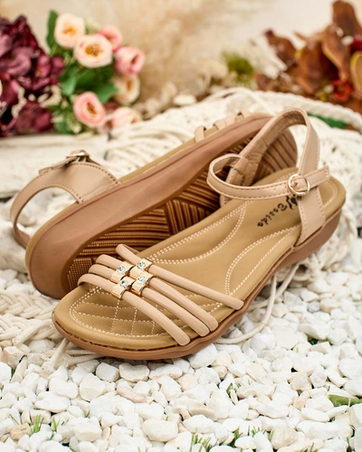 Royalfashion Decorated women's Sun Crusher sandals