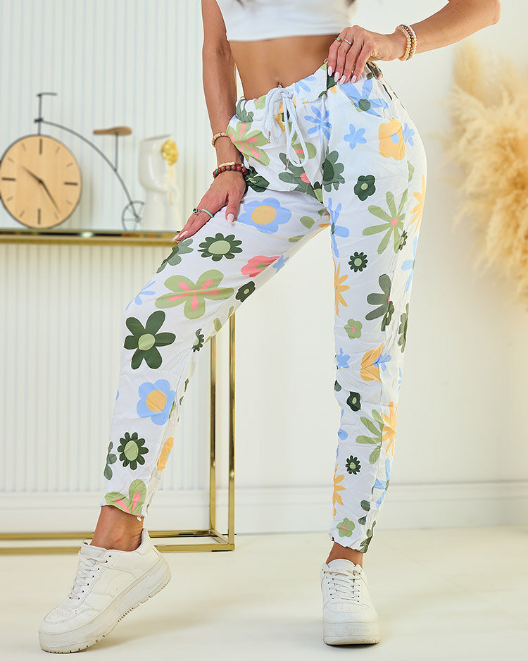Royalfashion Женские брюки из цветочной ткани
