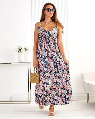 Royalfashion Naiste puuvillane midi-kleit