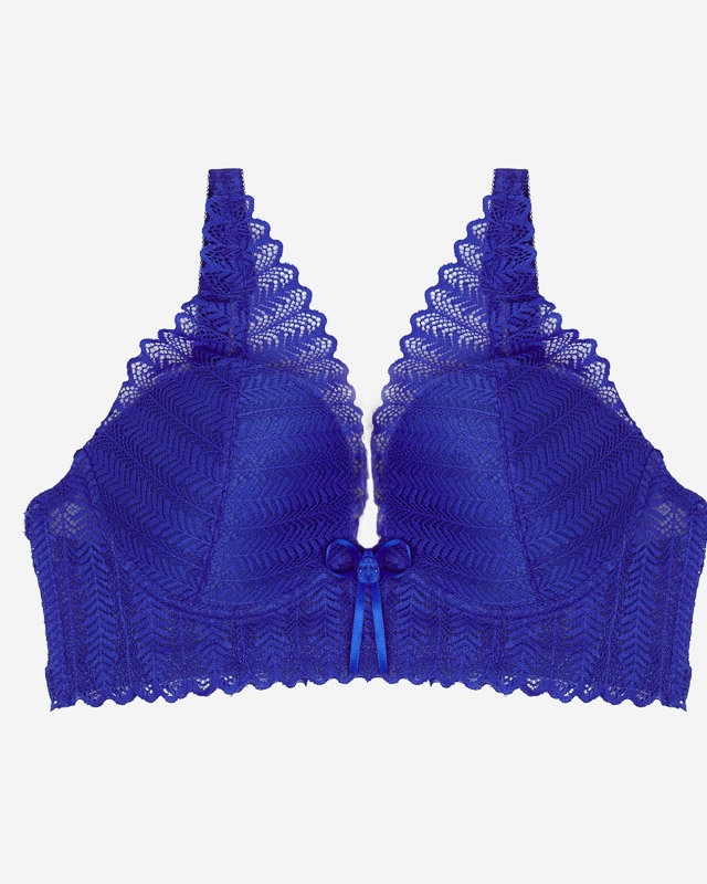 Ladies' cobalt lace bra - Underwear