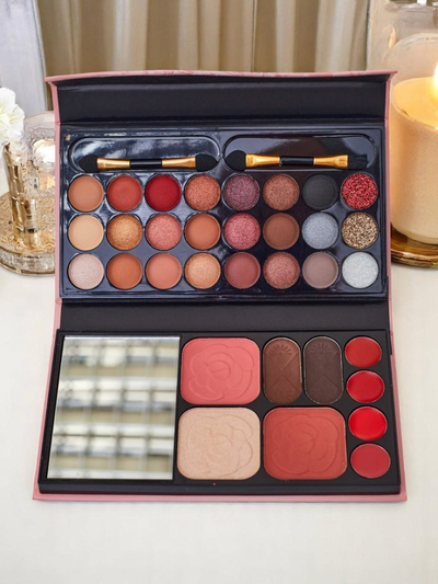 ANYLADY Compact makeup palette - eyeshadows, contouring, lips 33 shades