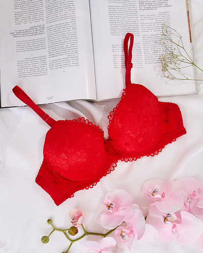 Royalfashion Women's bra decorated with lace