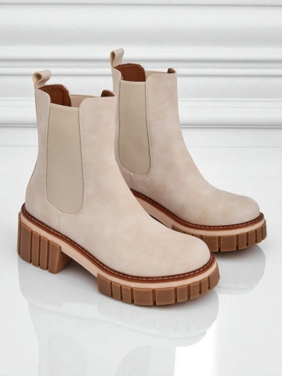 Amber Walk Ankle Boots with Block Heels Made of Eco Nubuck