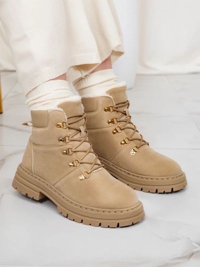 Royalfashion Light brown women's trappers Develier