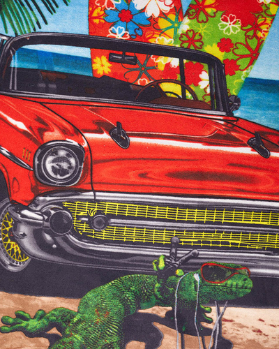 Colorful large beach towel with print - Accessories