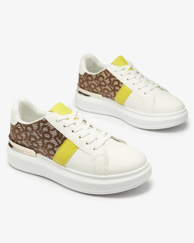 Royalfashion Valged ja pruunid naiste spordijalatsid Mlysio