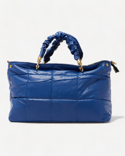 Royalfashion Cobalt naiste tikitud shopper käekott plaasteriga