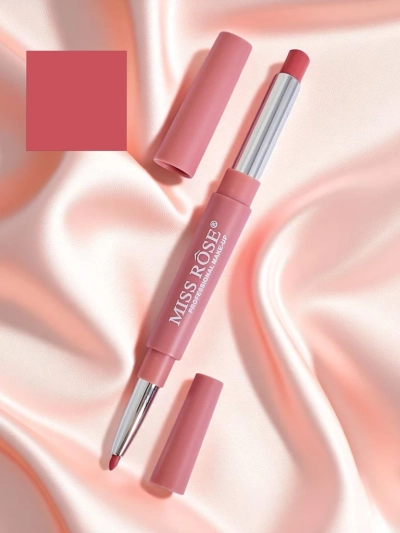 Lipstick stick and lip liner 2-in-1 Rose Nougat