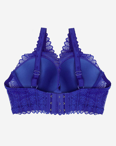 Ladies' cobalt lace bra - Underwear