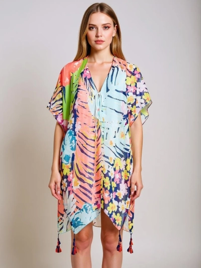 Ariadne Multicolor Royalfashion Pareo Dress – Summer Boho Style