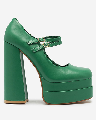 Rohelised naiste kõrged stilettpumbad Edisa - Jalatsid