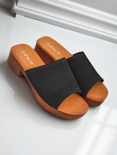 Royalfashion Женские шлепанцы на низком каблуке Ribbed Grace