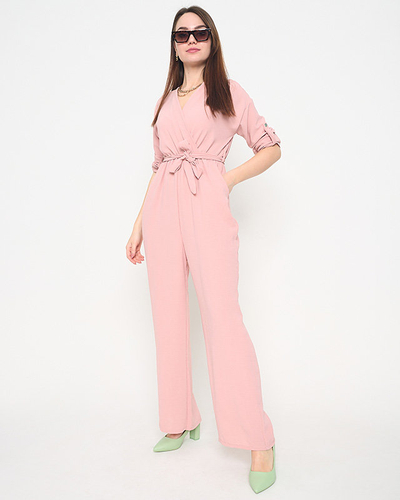 Royalfashion Pink long women's jumpsuit