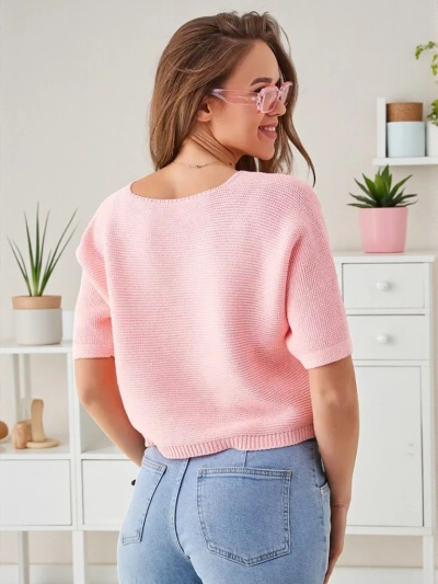 Royalfashion Naiste Puuvillane Lühike Kampsun Liblikatega