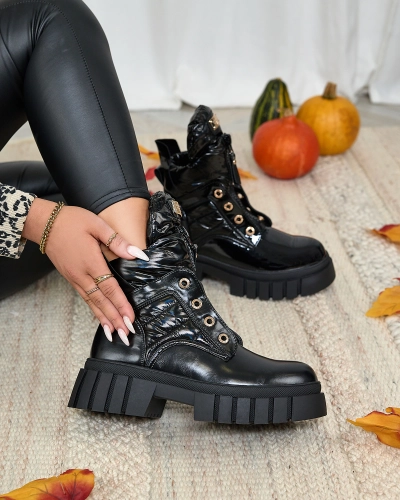 Royalfashion Женские сапоги черного цвета Selilka