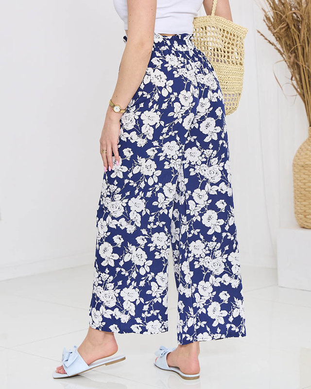 Tumesinised lillelised palazzo püksid - Rõivad