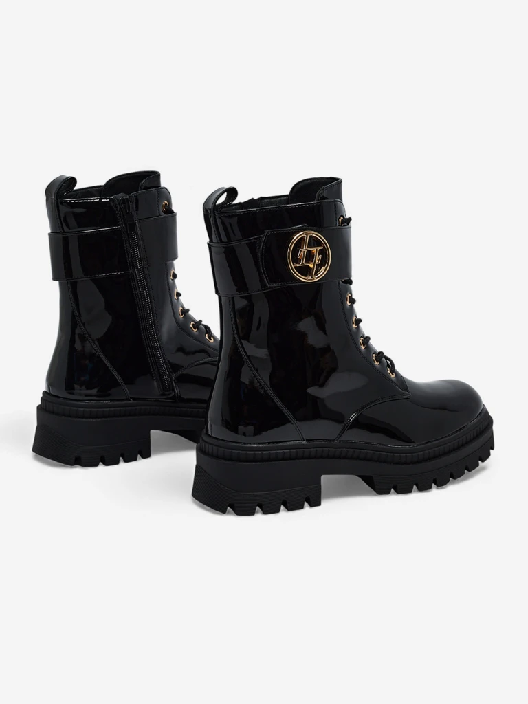 Lacquered Women's Eco-Leather Boots Eulin