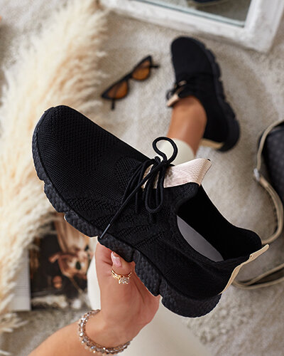 Black and beige women's sports shoes Bommgi - Footwear