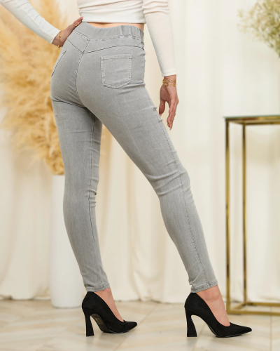 Royalfashion Light gray women's teggings a'la jeans