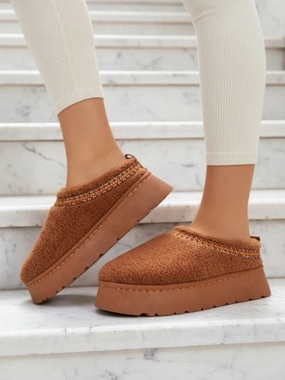 Royalfashion Korta kvinnors snö stövlar Esel