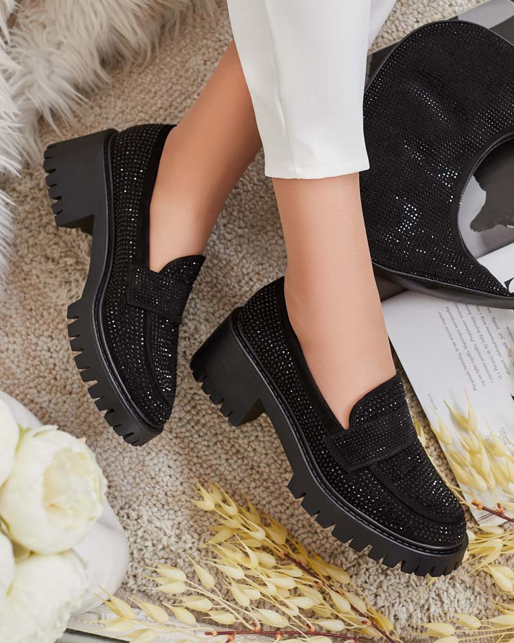 Royalfashion Naiste mokassinad tsirkoonidega Epolls