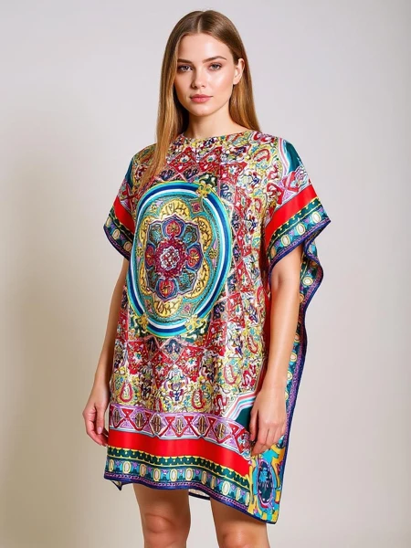 Ariadne Pareo – colorful knee-length Royalfashion polyester dress