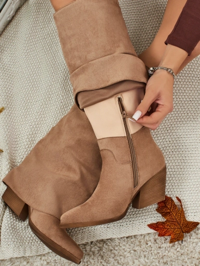 Women's Eco-Suede Knee-High Boots with Tauren Upper