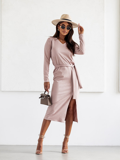 Royalfashion Women's cotton mid-calf dress