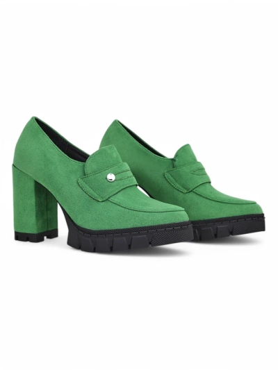 Royalfashion Women's moccasins on a high heel Qeziis