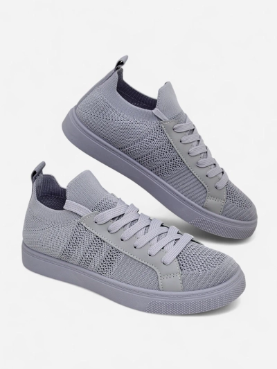 Androsia Gray Sneakers – Stylish flat sports shoes for summer and spring