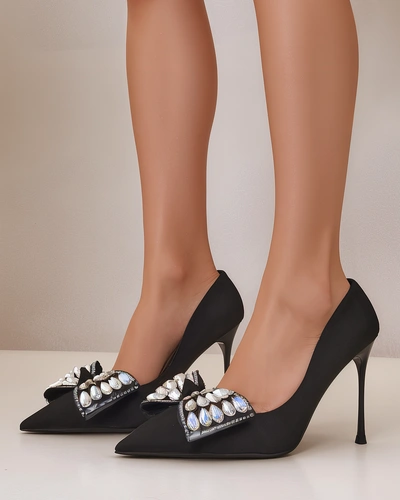 Royalfashion Naiste kõrge kontsaga kingad vibu küljega Cocarte