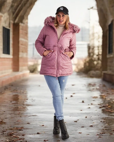 Royalfashion Women's double-sided jacket in pink