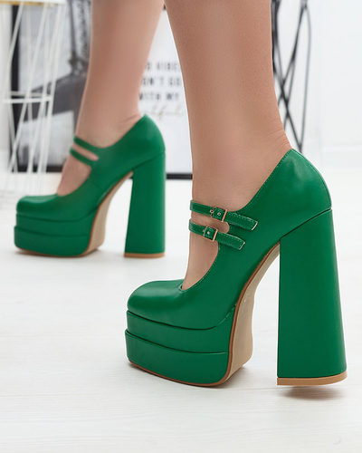 Rohelised naiste kõrged stilettpumbad Edisa - Jalatsid