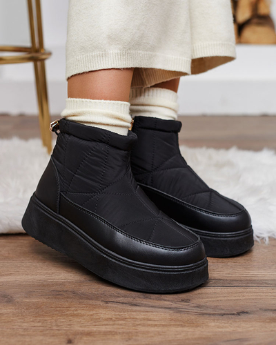 Royalfashion Naiste mustad liibuvad lumesaapad Armeda