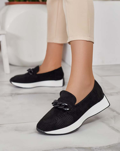 Royalfashion Läbipaistvad naiste mokassinad ketiga Isolla