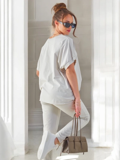 Royalfashion Women's cotton set with short sleeves and straight pants